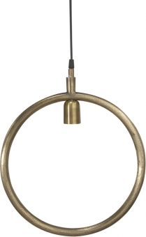 Circle fönsterlampa i metall industri råmässing 35cm