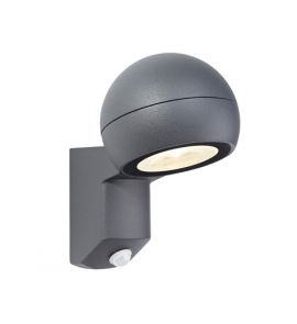 Tyfon vägglampa mörkgrå sensor IP44