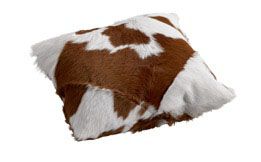 Kalvskinnskudde Calf Brown/White 40cm