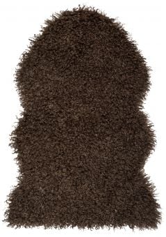Fårskinnsfäll fake Wooly brun 60x90cm