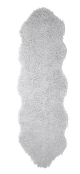 Fårskinnsfäll imitation Wooly silver 60x180cm
