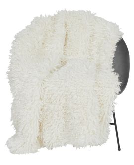 Fårskinnspläd imitation Wooly vit 120x180 cm