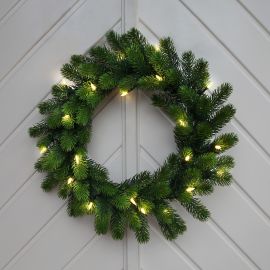 Orsa Dörrkrans grön LED 50cm 20L