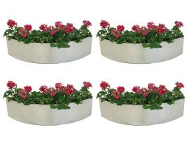 Blomlåda Ventura Plain Zink 90cm 4-pack