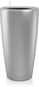 Självvattnande kruka Rondo 32 Silver metallic 56cm