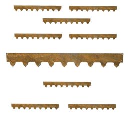 9-pack Gräskantlist Cortenstål byggbar 119cm