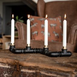 Ljusstake Oxberg mattsvart - 4st ljus