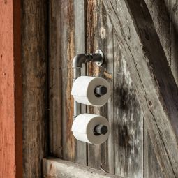 Toalettpappershållare Vidar - dubbel stålgrå