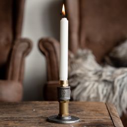 Ljusstake Mono mässing/stålgrå - 1st ljus