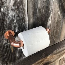 Toalettpappershållare koppar
