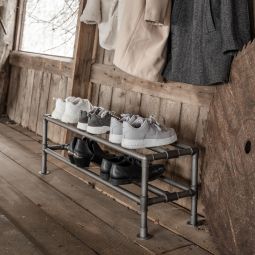 Skoställ golv b83cm mattsvart