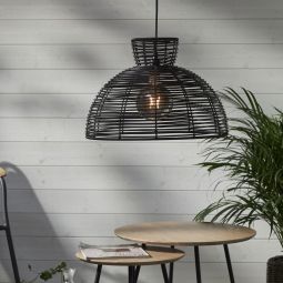 Lampskärm utomhus Runde svart 47cm exkl sladd