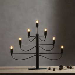 Star Trading Adventsljusstake Milano metall svart 52cm