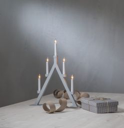 Oliver Adventsljusstake 5L grå 55cm