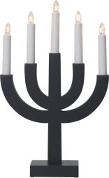 Adventsljusstake Selma trä grå 40cm