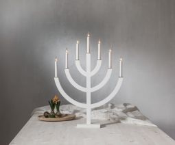 Anno Adventsljusstake 7L vit 71cm