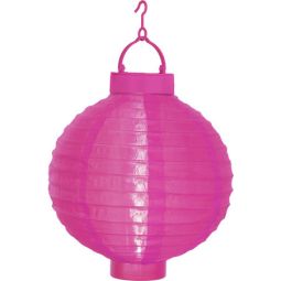 Solcellslampa risboll rosa 20cm