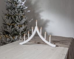 Pagod Adventsljusstake 7L vit 40cm