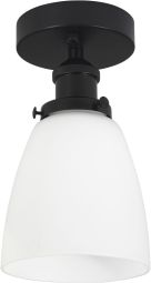 Kappa Taklampa badrum svart/opal 14cm