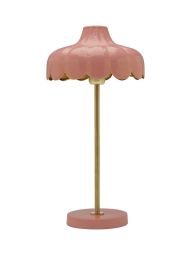 Wells Bordslampa mellanrosa/guld 50cm