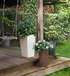 Cubico självvattnande kruka vit 22x22cm