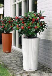 Självvattnande Kruka Cilindro Color 32 vit H56cm