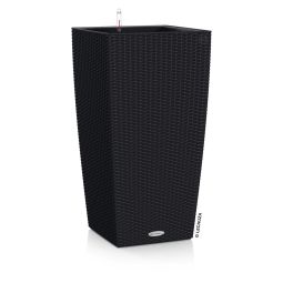 Självvattnande kruka Cubico Cottage 40 grafitsvart H75cm