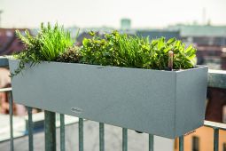 Lechuza Självvattnande Blomlåda Balconera Stone 80 Stengrå