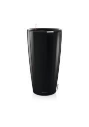 Självvattnande Kruka Rondo 32 svart högglans Lechuza