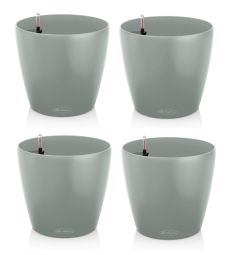 4-Pack Självvattnande Kruka Classico Color ECO 18 ljusgrå H17cm