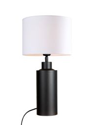 Solo Bordslampa matt svart/vit skärm 55cm