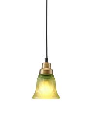 Emmi Fönsterlampa grön ribbad 12cm