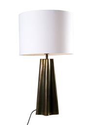 Aira Bordslampa bränd mässing/vit skärm 65cm