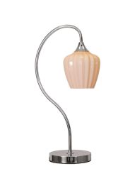 Amalfi Bordslampa rosa/krom 50cm