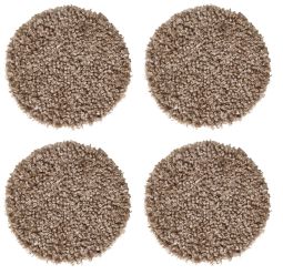 4-pack Fårskinnsdyna imitation rund Lykke capuccino 38cm Kampanj