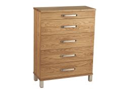 Oscarssons Möbel Nadja byrå bred 5 lådor oljad ek