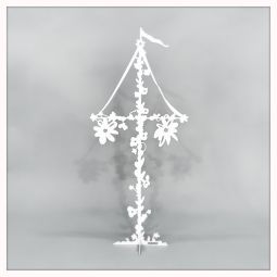 Midsommarstång Miss Sommar S vit 36cm