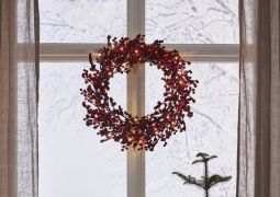 Rosso Krans 50LED röd 40cm
