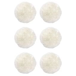 6-pack Fårskinnssits rund Gently 34cm vit Kampanj