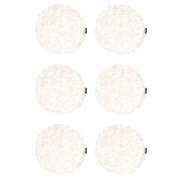 6-pack Fårskinnssits rund Curly vit 34cm Kampanj