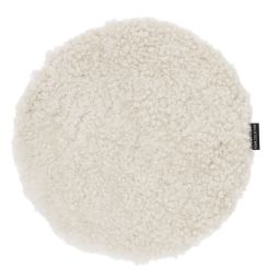 Skinnwille fårskinnssits rund Curly beige/moonlight 34cm 1-p