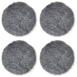 4-pack Fårskinnssits rund Curly gotlandsgrå 34cm Kampanj