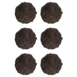 6-pack Fårskinnssits rund Curly brun 34cm Kampanj