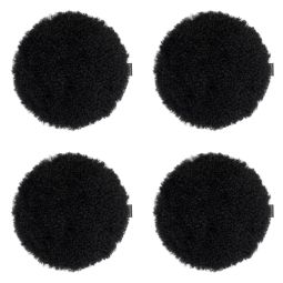 4-pack Fårskinnssits rund Curly svart 34cm Kampanj