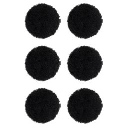 6-pack Fårskinnssits rund Curly svart 34cm Kampanj