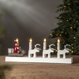 Rudolf Elljusstake med renar 4L vit 43cm