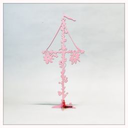 Midsommarstång Miss Sommar L rosa 60cm