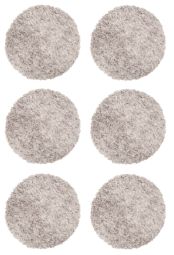 6-pack Fårskinnsdyna imitation rund Lumme sand 38cm Kampanj