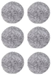 6-pack Fårskinnsdyna imitation rund Lumme grå 38cm Kampanj