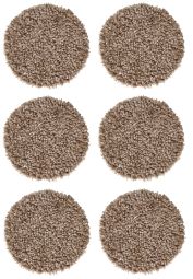 6-pack Fårskinnsdyna imitation rund Lykke capuccino 38cm Kampanj